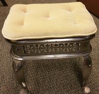 Vintage Silver Fireplace stool 202//192